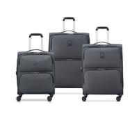 DELSEY Paris x United Colors of Benetton - UCB SOFTSIDE - Set de 3 valises Souples 54,5cm/ 65cm/ 76cm - Noir