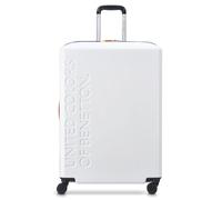 DELSEY Paris x United Colors of Benetton - United - Valise soute Rigide 65 cm x 46 cm x 27 cm - 68 L - Blanc