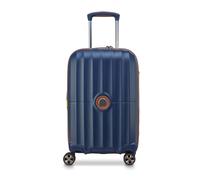 Delsey Trolley de cabine Carrousel 2 – 4 roulettes, 55 cm, soufflet d'extension – Bleu