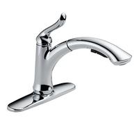 Delta 4353-DST Linden Single Handle Pull-Out Kitchen Faucet, Chrome by DELTA FAUCET