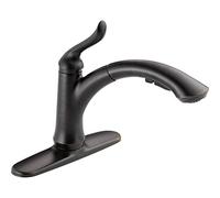 Delta 4353-RB-DST Linden Single Handle Pull-Out Kitchen Faucet, Venetian Bronze by DELTA FAUCET