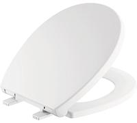 Delta 800903-WH Morgan Round Front Standard Close Toilet Seat with Non-Slip Seat Bumpers, White