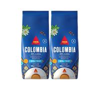 Delta Cafés Café en Grains Colombia, 2 x 500g | Intensité 8, Blend doux et velouté avec de légères notes citriques, 100% Arabica
