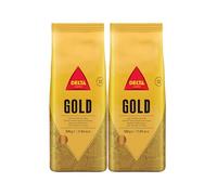 Delta Cafés - Café en Grains Gold, Paquet de 2 x 500 g, Espresso Intense, Arabica & Robusta, Notes de Céréales & Palomitas, Pour Machines Automatiques et Moulins