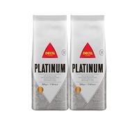 Delta Cafés Café en Grains Platinum, Paquet de 2 x 500 g, Espresso Intense, Arabica & Robusta, Notes Chocolatées & Fruitées, Pour Machines Automatiques et Moulins