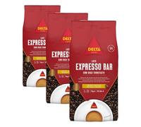 Delta Cafés - Expresso Bar - 1 kg de Café en Grains - Intensité 10 - Mélange de Grains de Café Torréfiés Arabica et Robusta - Intense et Stimulant avec des Notes de Caramel et Noix Grillées (Lot de 3)