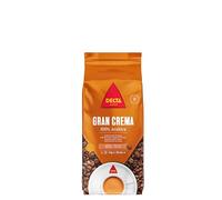 Delta Cafés Gran Crema, Café en grains 1 kg, Intensité 9 | Mélange de grains torréfiés 100 % Arabica de Colombie et du Guatemala, Crémeux aux notes de cacao et caramel
