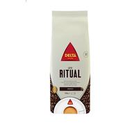 Delta Cafés - Ritual - 500g de Café en Grains - Intensité 13 - Mélange de Grains de Café Torréfiés Arabicas de Tanzanie et de Robustas d’Angola - Très Corsé avec des Notes de Fruits Rouges et Chocolat