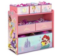 Delta Children Design & Store Organiseur de rangement à 6 bacs pour jouets, Princesses Disney