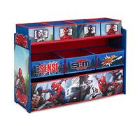 Delta Children Marvel Spider-Man Deluxe - Organiseur de juguetes de 9 conteneurs para almacenar y diseño de contenedores por