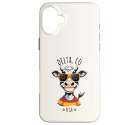 Delta Colorado USA Dessin animé Vache drôle Coque pour iPhone 16 Plus