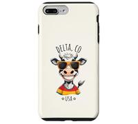Delta Colorado USA Dessin animé Vache drôle Coque pour iPhone 7 Plus/8 Plus