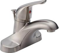 Delta des fondations B510lf-ss Poignée simple Centerset salle de bain robinet, Inox