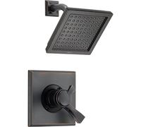 Delta Dryden Série 17 Ensemble de garniture de douche double fonction avec pommeau de douche à jet unique, bronze vénitien T17251-RB (valve non incluse)