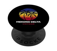 Delta du Mékong Vietnam Plage Rétro Style années 80 PopSockets PopGrip Adhésif