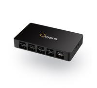 Delta EH10 10-Port Fan Hub for Computer Case- 4-pin PWM or 3-pin ARGB Controller,Magnetic Mount,5V/12V Support,Smart Protection (BK)