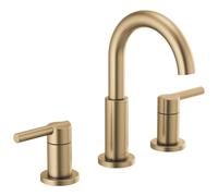 Delta Faucet Nicoli Robinet de salle de bain à 3 trous, robinet d'évier de salle de bain doré, assemblage de drainage, bronze champagne 35749LF-CZ
