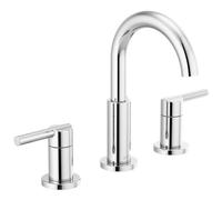 Delta Faucet Nicoli Robinet de salle de bain répandu chromé, robinet de salle de bain à 3 trous, robinet d'évier de salle de bain, assemblage de drainage, chromé 35749LF