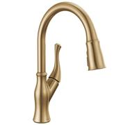 Delta Faucet Ophelia 19888Z-CZ-DST Mitigeur Robinet de cuisine à tirette avec douchette extractible, robinet d'évier de cuisine avec station d'accueil magnétique, bronze champagne