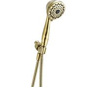 Delta Faucet Pommeau de douche à main 7 jets Mitigeur Douche avec tuyau en laiton poli 59346-PB-PK