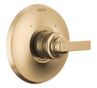 DELTA FAUCET Tetra 14 Series Single-Function Gold Shower Valve Trim Kit, Shower Handle, Delta Shower Trim Kit, Lumicoat Champagne Bronze T14089-CZ-PR (Valve Not Included)