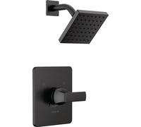 Delta Faucet Velum 14 Series Ensemble de robinet de douche noir à fonction unique, kit de garniture de valve, poignée de douche, kit de garniture de douche Delta T14237-BL noir mat (valve non incluse)