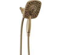 Delta In2ition Pommeau de douche double avec pulvérisateur à main, pommeau de douche doré avec tuyau, pommeaux de douche et douchettes, bronze champagne 58498-CZ
