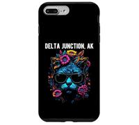 Delta Junction Alaska Lunettes de Soleil Motif Chat et Fleurs Coque pour iPhone 7 Plus/8 Plus