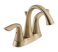 Delta Lahara deux Poignée Toilettes Centerset robinet, Champagne Bronze, 5.00 x 10.50 x 5.00 inches