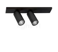 Delta Light Hedra On Plafonnier 2 foyers LED noir Ce luminaire comporte des modules à LED prémontés de classes énergétiques A A
