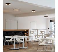 Delta Light Super-Oh! Plafonnier LED, noir - ø25 cm Ce luminaire comporte des modules à LED prémontés de classes énergétiques A A++, A+, A