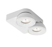 Delta Light Tweeter Plafonnier LED 2 foyers blanc - dimmable variateur de phase Ce luminaire comporte des modules à LED prémontés de classes énergétiques A A++, A+, A