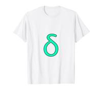 Delta Minuscule - Quatrième Lettre de l'alphabet Grec T-Shirt Graphique avec Valeur