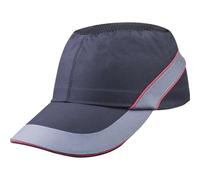 Delta Plus Casquette antichoc Air Coltan baseball ventilée visière 7 cm noir/rouge