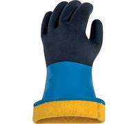 Delta plus Gant Pvc/nitrile Sur Support Acrylique - 30 Cm Bleu Taille 11 - Vv837bl0