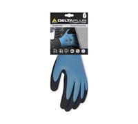 DELTA PLUS Gants 2 pièces de travail anti-froid jusqu'à -30 °C multi-travaux d'hiver en mousse latex molletonnée Deltaplus - Blu-Noir, 7 - S