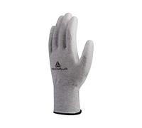 Delta plus Gants de travail 2 pièces CE ANTISTATIQUE ANTISTATIQUE ANTI-ABRASION EN POLYESTER DE CARBONE DELTAPLUS VE702PESD FINEZZA 13 - Gris, 10