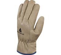 Delta Plus Gants en cuir - Gants pour le froid Doublure Fleur de bovin 3M Blanc Taille 9