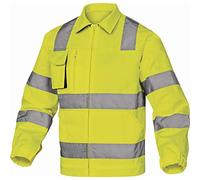 Delta Plus M2VHVJGXG Mach2 Lot de 10 Veste de travail haute visibilité en Coton/Polyester Jaune Fluo Gris XL