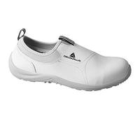 Delta PLus Miami Chaussures de sécurité à Enfiler en Toile avec Embout en Acier et Semelle intermédiaire pour Homme/Femme - Blanc (37 EU)