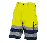 Delta Plus PHBE2JMXG Lot de 10 Panostyle de travail haute visibilité en Polyester/Coton Jaune Fluo Bleu Marine XL