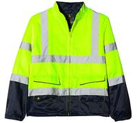Delta Plus PHVE2JMXG Panostyle Lot de 1 Veste de travail haute visibilité en Polyester/Coton Jaune Fluo Bleu Marine XL
