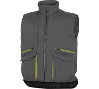 Delta Plus SIER2GVXG Gilet à poches multiples en polycoton Gris/vert Taille XL