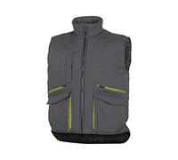 Delta Plus Sier2Gvxx Gilet avec plusieurs poches en Polycoton Gris/Vert, Xxl