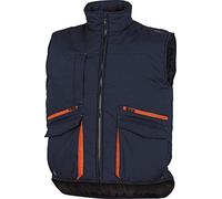 Delta Plus SIER2MOXX Lot de 20 gilets à poches multiples en polycoton marine/orange Taille XXL