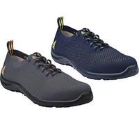 Delta Plus SUMMESPBL45 Lot de 10 chaussures basses en polyester et coton, S1P SRC, bleu/jaune, pointure 42