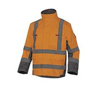 Delta Plus TARMAOGTM Lot de 5 parka HV 4 en 1 en polyester Oxford avec revêtement PU Orange fluo/gris Taille M