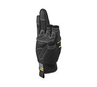 Delta Plus V905NO09 Lot de 60 gants à doigts avec paume en cuir synthétique Dos de la main en polyester/élasthanne Noir/jaune 09/60 pièces