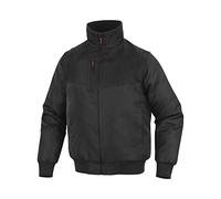 DELTA PLUS Veste de travail d'hiver 2 en 1 manches détachables 5poches col doublé polaire porte-adge en PO PU Deltaplus RENO2 - XL, gris-noir