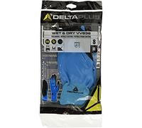 Delta Plus VV636BL08 Gant polyamide avec revêtement en mousse nitrile Bleu/noir 08